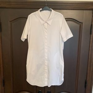 COS White Tunic Dress Size 6 with two pockets